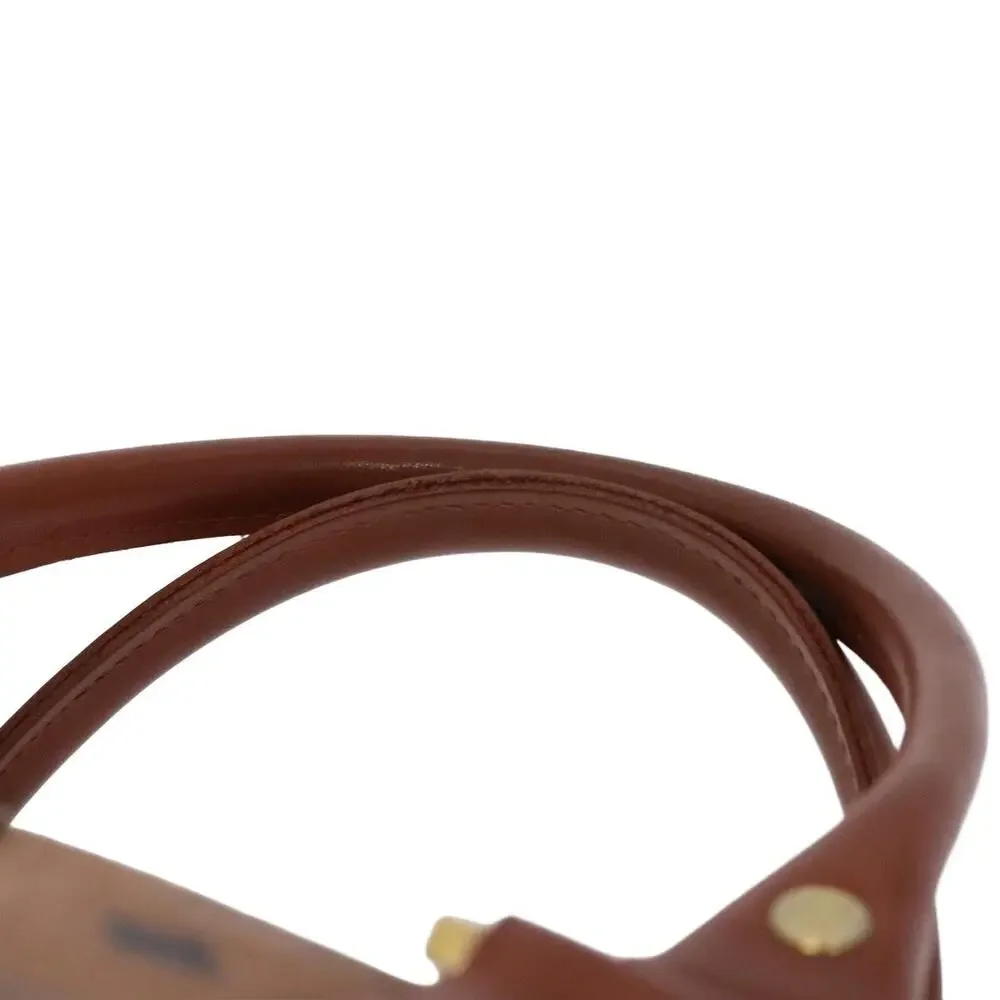MCM Logogram Visetos Handbag Brown